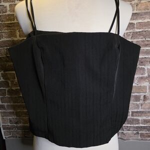 Y2K Retro Black Women's Crop Top Halter